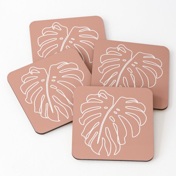 Item preview, Terracotta tropical leaf line art designed and sold by TanyaMakesART.