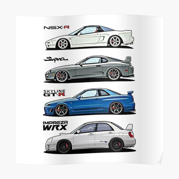 Nsx Gt R Posters Redbubble