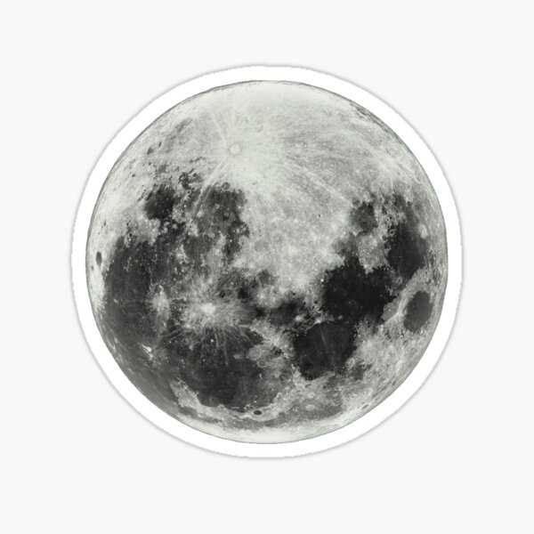Realistic moon Sticker