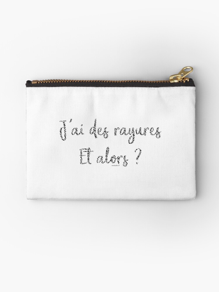Aperçu 1 sur 4. Pochette avec l'œuvre J'ai des rayures Et alors ? créée et vendue par AudreyJanvier.