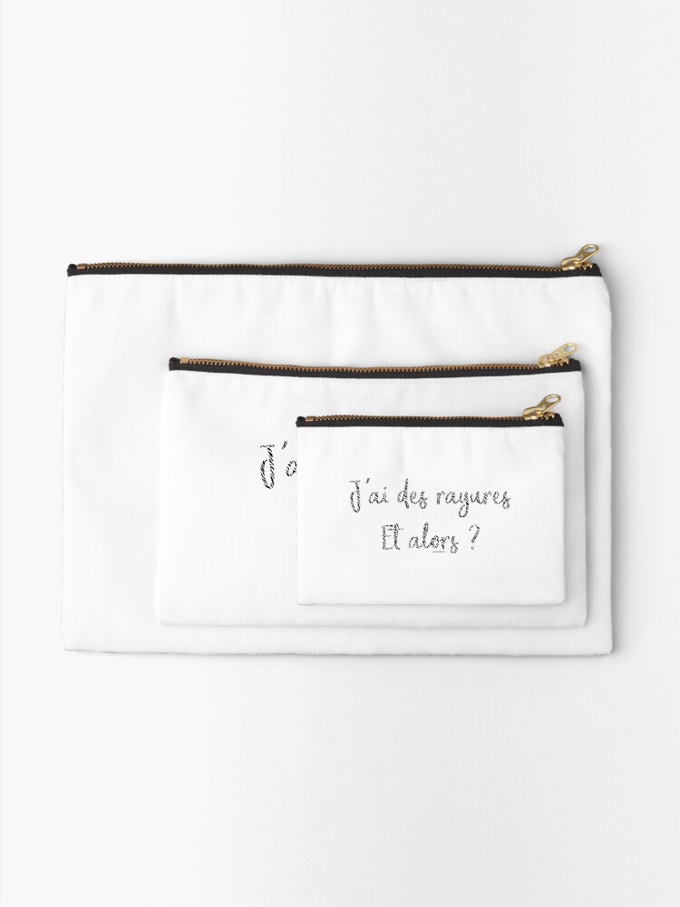 Aperçu 2 sur 4. Pochette avec l'œuvre J'ai des rayures Et alors ? créée et vendue par AudreyJanvier.