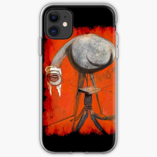 Figure at base of crucifixion Francis Bacon painting art lover artist gift t shirt or mask iPhone Soft Case