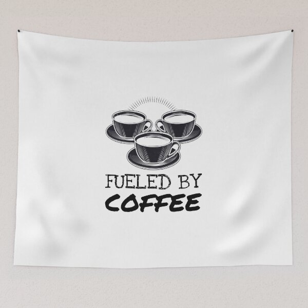 Item preview, Fueled By Coffee Three Cups Black designed and sold by quoteology.