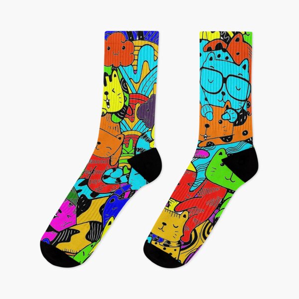 Item preview,  Cats Kittens Cute And Colorful Doodle Art designed and sold by DanVsPOD.