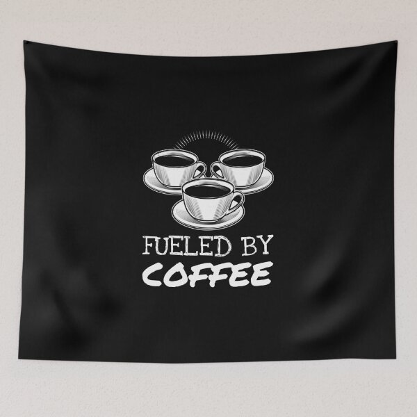 Item preview, Fueled By Coffee Three Cups White designed and sold by quoteology.