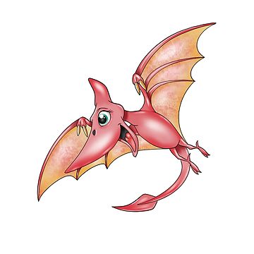 Cute Pterodactyl Dinosaur Illustration PNG Images