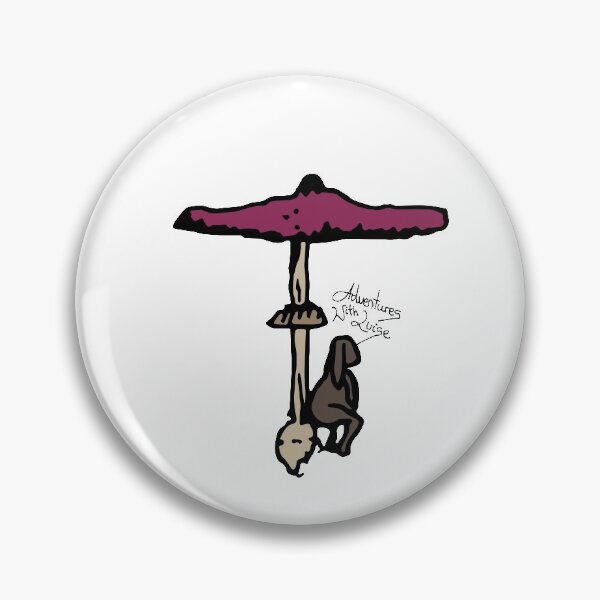 Item preview, Dog takes a break under mushroom tree designed and sold by AdventuresLuise.