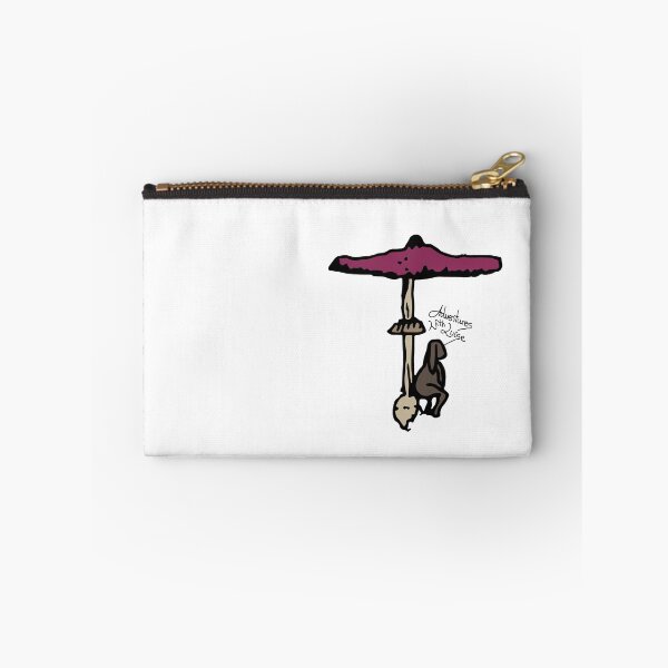 Item preview, Dog takes a break under mushroom tree designed and sold by AdventuresLuise.