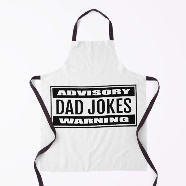 Item preview, Content advisory warning label: Dad Jokes! - White background. designed and sold by PrintPit.