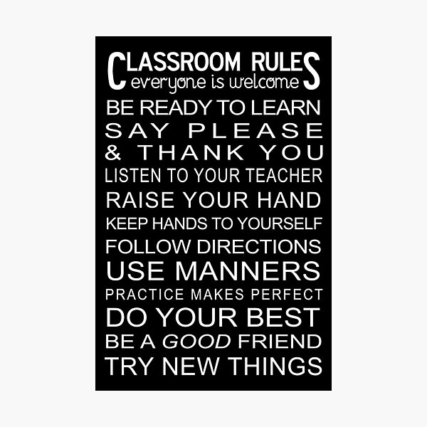 Item preview, Classroom Rules Poster designed and sold by friedmangallery.