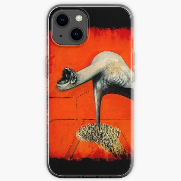 Figure at base of crucifixion Francis Bacon painting art lover artist gift t shirt or mask iPhone Soft Case