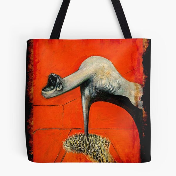 Item preview, Figure at base of crucifixion Francis Bacon painting art lover artist gift t shirt or mask designed and sold by Johannesart.