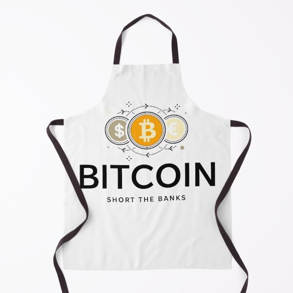 Item preview, Short the banks - buy Bitcoin, white background. designed and sold by PrintPit.