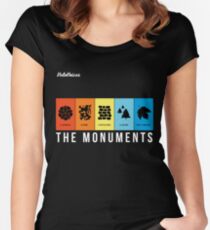 VeloVoices Monuments T-Shirt Women's Fitted Scoop T-Shirt