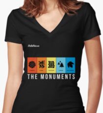 VeloVoices Monuments T-Shirt Women's Fitted V-Neck T-Shirt