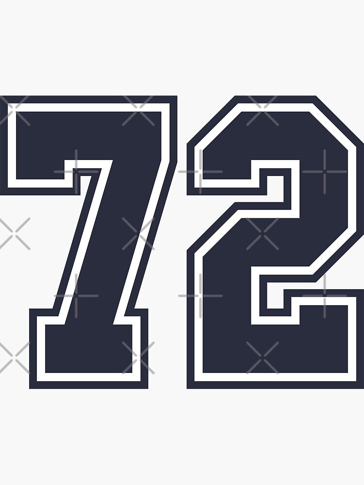 44 Navy Grey Red Sports Number Fourty-Four Sticker for Sale by  HelloFromAja