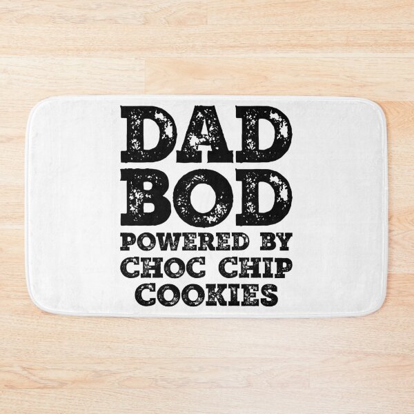 Artikelvorschau, Dad Bod Powered By Choc Chip Kekse Lustige Essensliebhaber Vater Figur Geschenke Idee entworfen und verkauft von Orange Pieces.
