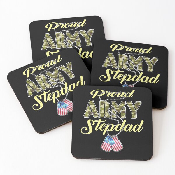 Item preview, Proud Army Stepdad - Camo US Flag Dog Tag Military Father Gift designed and sold by DesignCube.