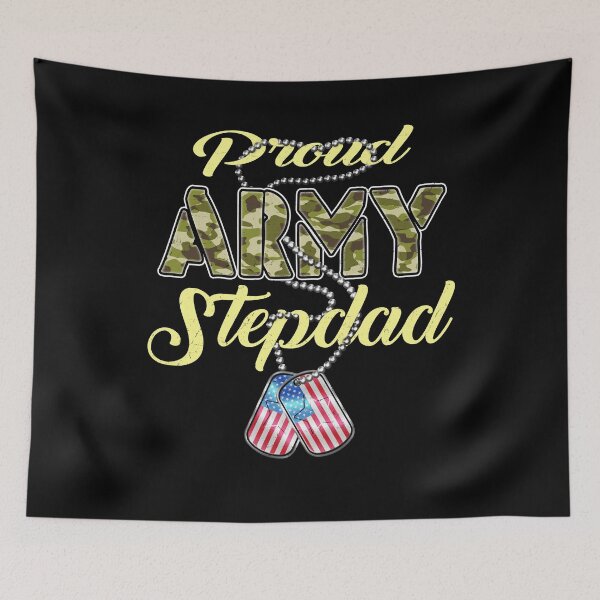 Item preview, Proud Army Stepdad - Camo US Flag Dog Tag Military Father Gift designed and sold by DesignCube.