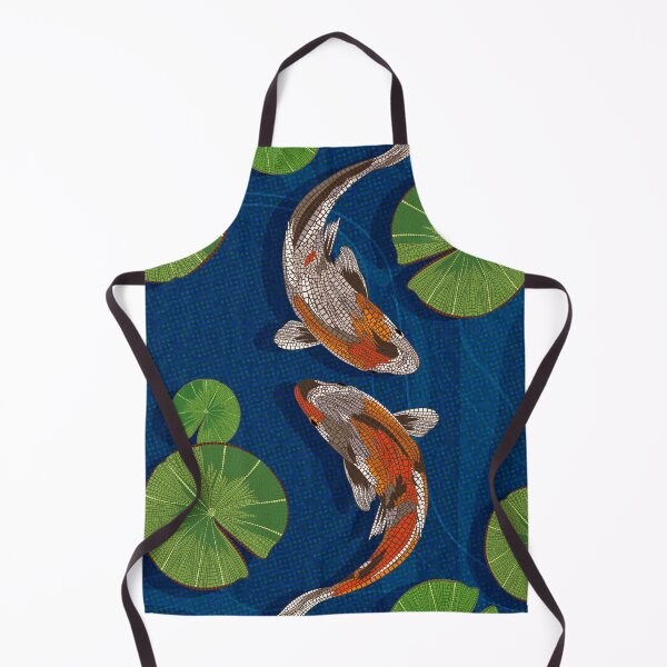 Item preview, Koi meets Koi in Waterlily pond (Mosaic) designed and sold by PaisleyMcNoodle.