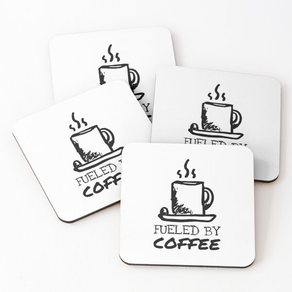 Item preview, Fueled By Coffee Quote Doodle Black designed and sold by quoteology.