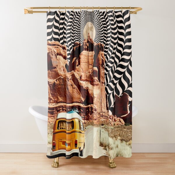 Illusionary Road Trip Shower Curtain