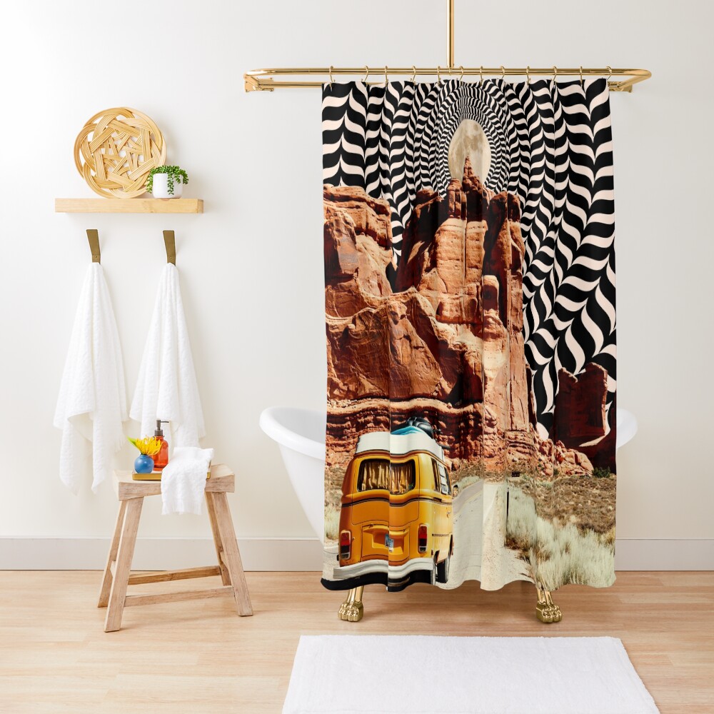 "Illusionary Road Trip" Shower Curtain for Sale by taudalpoi Redbubble