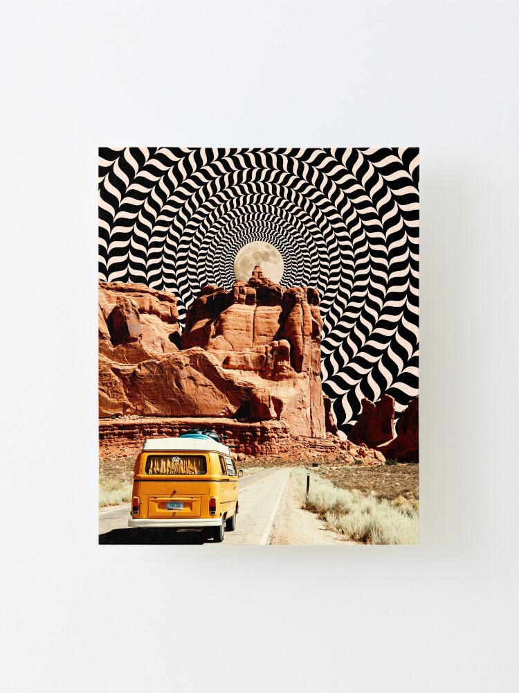Alternate view of Illusionary Road Trip Mounted Print