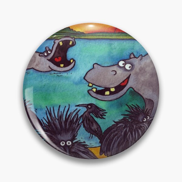 Item preview, Hippo & Black Egret designed and sold by Ama Page.