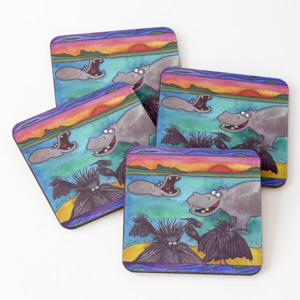 Item preview, Hippo & Black Egret designed and sold by Ama Page.