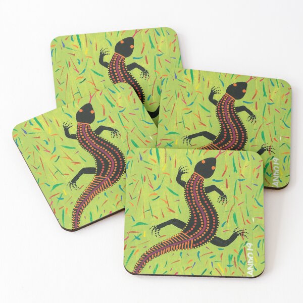 Goanna In The Grass Coasters (Set of 4)