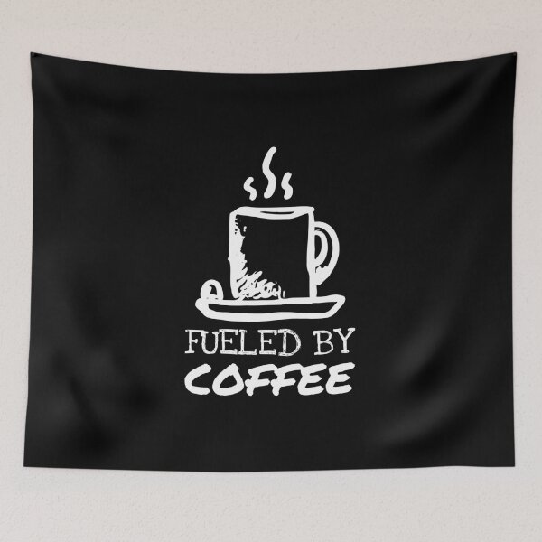 Item preview, Fueled By Coffee Quote Doodle White designed and sold by quoteology.