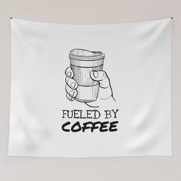 Item preview, Fueled By Coffee Quote Hand Held Black designed and sold by quoteology.