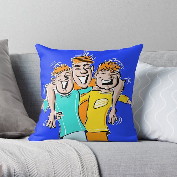Three guys hugging Throw Pillow