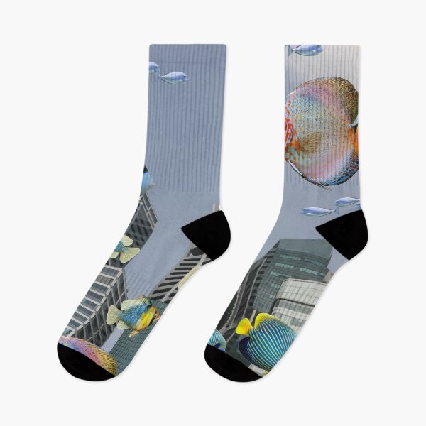 Item preview, Singapore skyline with tropical fishes designed and sold by Move-Art.