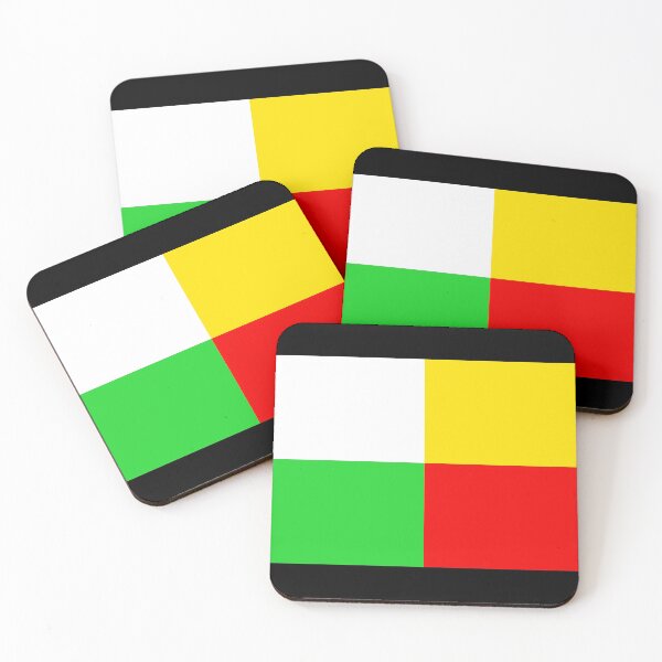 Item preview, Multicolored Squares ( Red, Yellow, White and Green) designed and sold by FiveRedBats.
