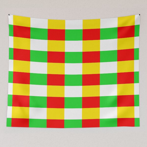 Item preview, Multicolored Squares ( Red, Yellow, White and Green) designed and sold by FiveRedBats.
