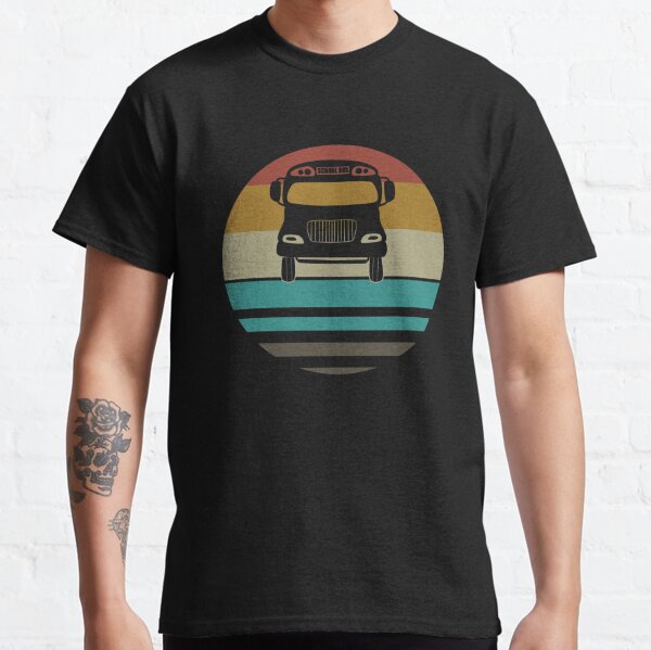 School Bus Driver Retro Sun Classic T-Shirt