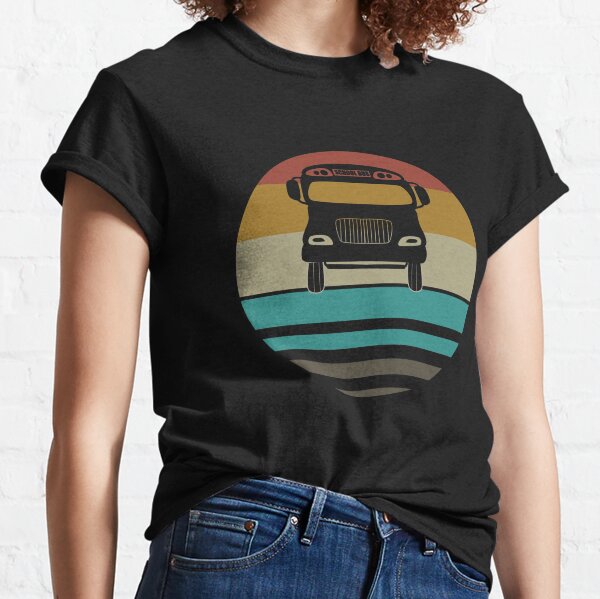 School Bus Driver Retro Sun Classic T-Shirt