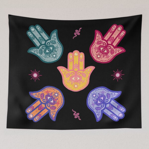 Item preview, Hamsa Hands Multicolor Collection designed and sold by Bloomandflo.