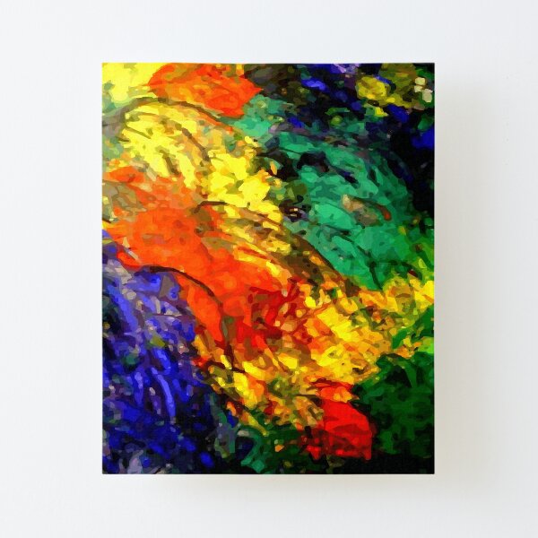 Abstract Picture Of an Acrylic Art Painting in 250 spot colours Canvas Mounted Print