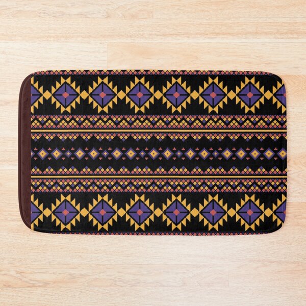 Item preview, retro zigzag with diamond formation patterns (yellow, violet and black)| line art designed and sold by Gee Creatives.