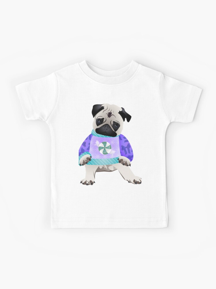 kids pug christmas jumper
