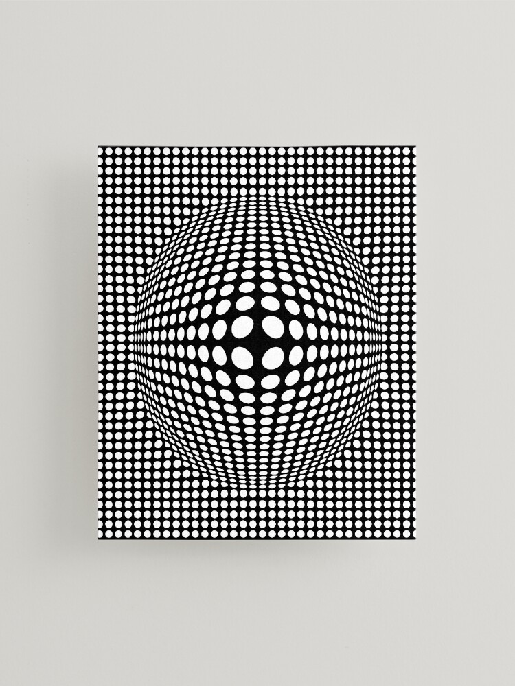 Illusion d optique de style Victor Vasarely noir et blanc Impression mont e