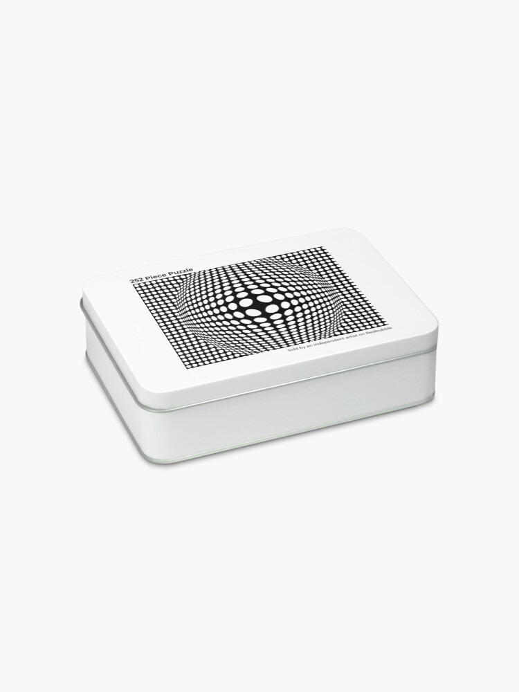 Alternate view of Black And White Victor Vasarely Style Optical Illusion Jigsaw Puzzle