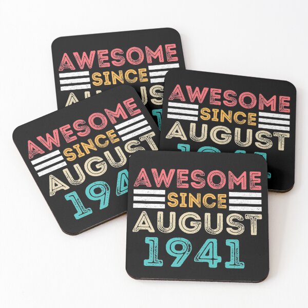 Item preview, Awesome Since August 1941 - Vintage 79th Birthday Gift designed and sold by meedTee.