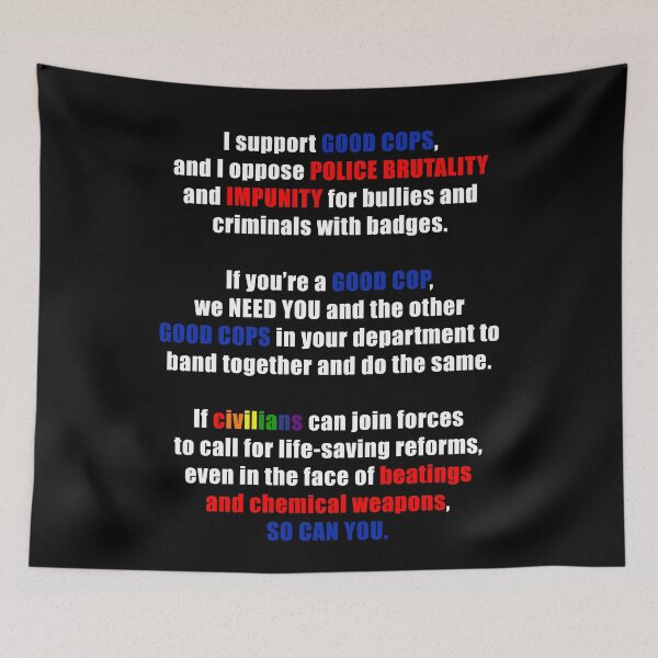 Item preview, Support Good Cops, Resist Police Brutality designed and sold by StephOBrien.