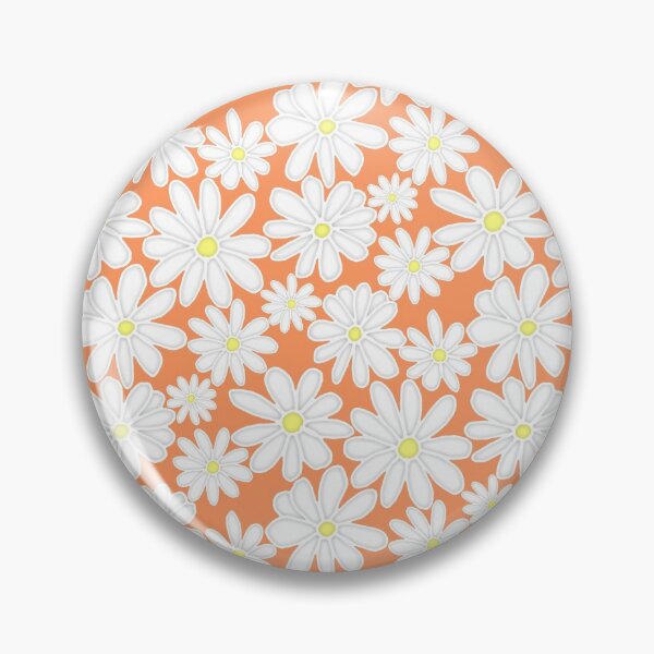 Item preview, Bright Happy Daisies on Vibrant Orange  designed and sold by Perrin Le Feuvre.