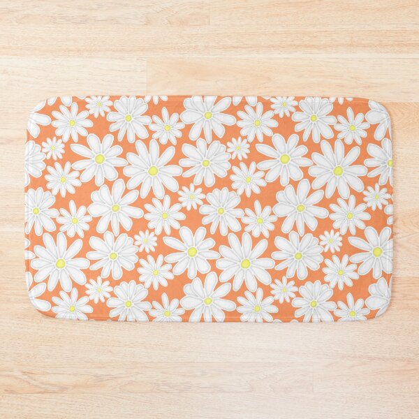 Item preview, Bright Happy Daisies on Vibrant Orange  designed and sold by Perrin Le Feuvre.