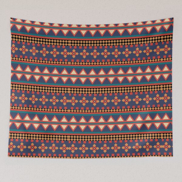 Item preview, retro zigzag, diamond and floral patterns (orange, red, violet and black)| line art designed and sold by Gee Creatives.